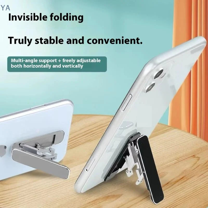 1/3 Stück Mini Unsichtbarer Faltbarer Handyständer aus Aluminiumlegierung, Desktop-Halterung mit Verstellbarem Winkel für Mobiltelefone