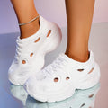 Lässige Sport-Sandalen für Damen, Dad-Sandalen, Strand-Sandalen, EVA-Wassersandalen mit Hohldesign, bequeme flache Sandalen für den Sommer