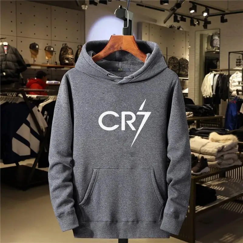 2026 Herren- und Damen-Freizeit-Sport-Hoodie mit CR7-Aufdruck, locker geschnitten, modisch, langärmelig, Fleece-Pullover