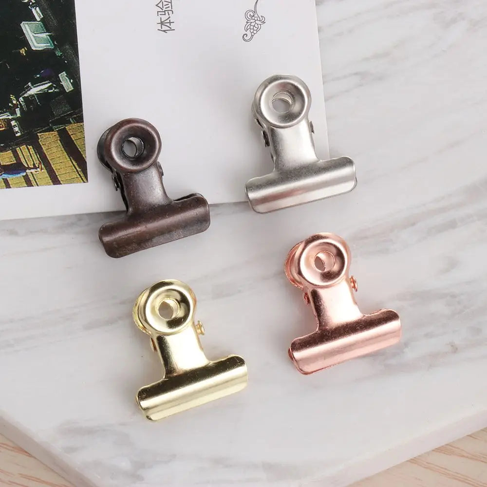 6Pcs Metall Küche Lebensmittel Abdichtung Tasche Clips Brief Papier Foto Datei Schellen Schule Büro Kalender Binder Clip Haushalts Zubehör