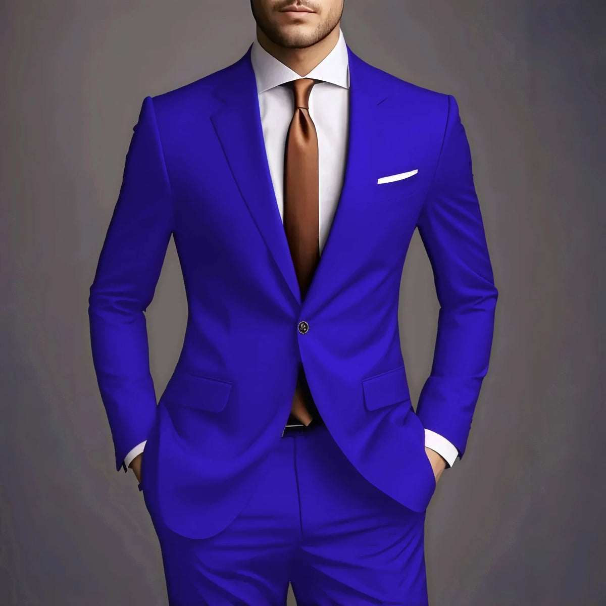 2026 Neue Luxuriöse Elegante Herrenanzüge 2-teiliges Set Modischer Koreanischer Lässiger Slim-Fit Anzug für Gesellschaft, Bräutigam und Hochzeit
