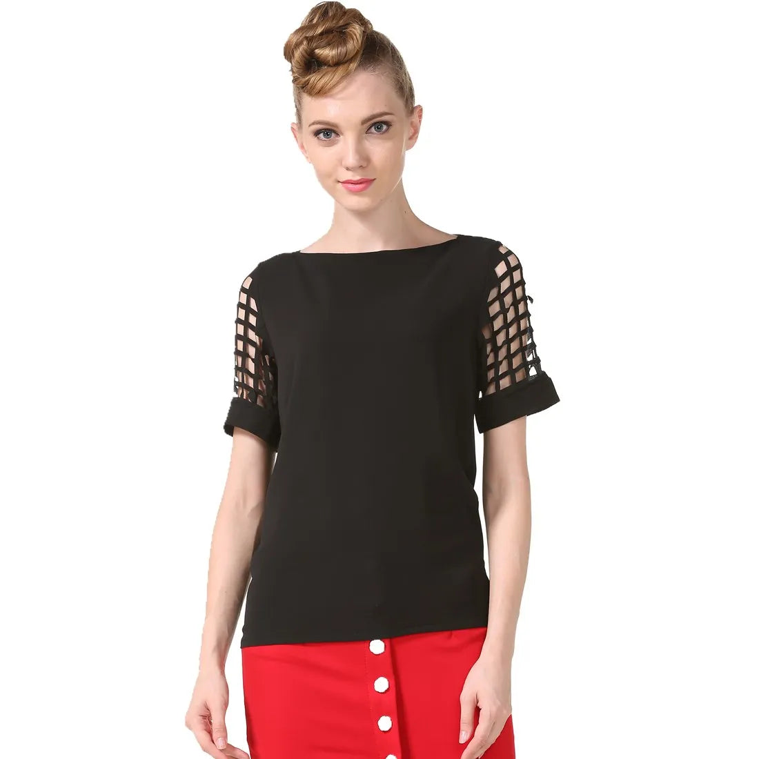 Sommer Bluse Sexy Frauen Damen Hohl Hülse Slash Neck Lose Solide Shirts Casual Tops
