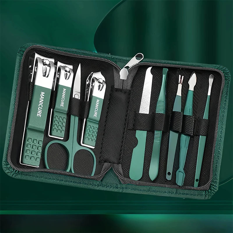 6/9-teiliges Set aus Edelstahl, Maniküre-Set, tragbares Beauty-Set mit Nagelknipsern, Scheren, Dateien, ideale Nagelknipser-Werkzeuge