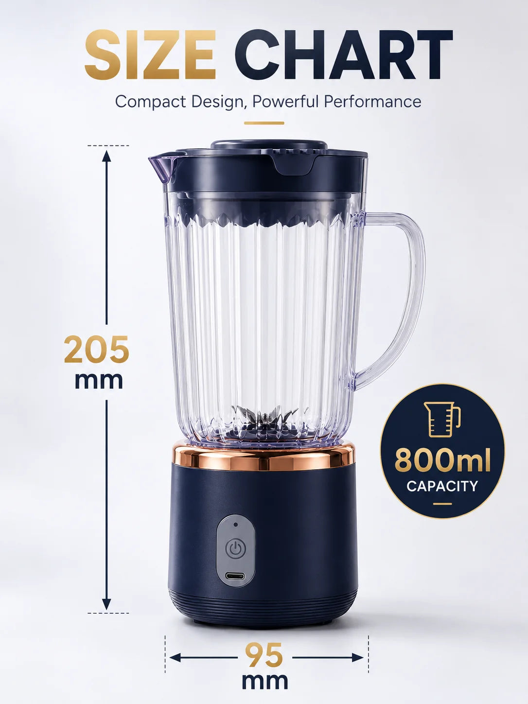 Lebensmittelechter 800ml kabelloser Mixer mit 1500mAh Akku, 6 Klingen, Fruchtentsafter-Becher, 30W tragbarer Smoothie-Mixer für Shakes und Getränke.
