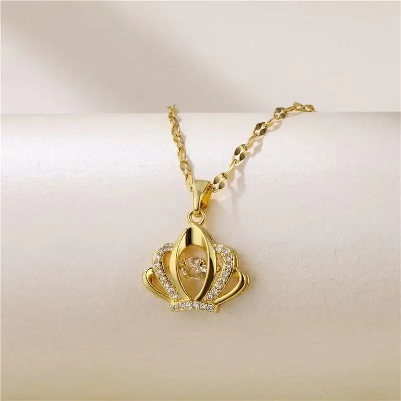 Süße Zirkon Kristall Anhänger Halskette für Frauen koreanische Mode Edelstahl Schlüsselbein Kette Schmuck weibliche Hochzeit Accessoires