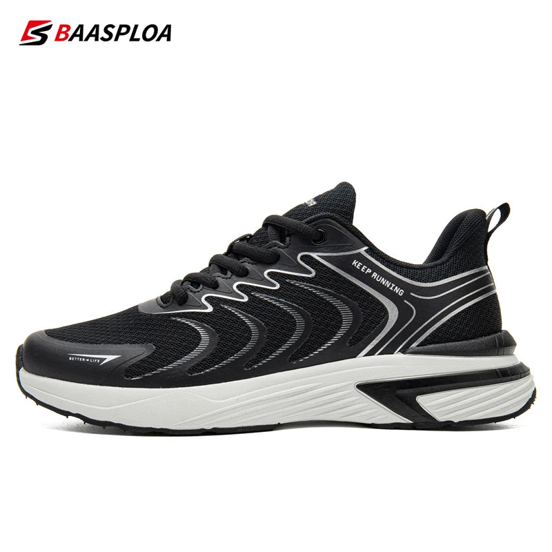 Baasploa Neue Laufschuhe Männer Lässig Leichte Mesh Wanderschuhe Männlichen Outdoor Atmungsaktive Nicht-Slip Tennis Sport Schuhe