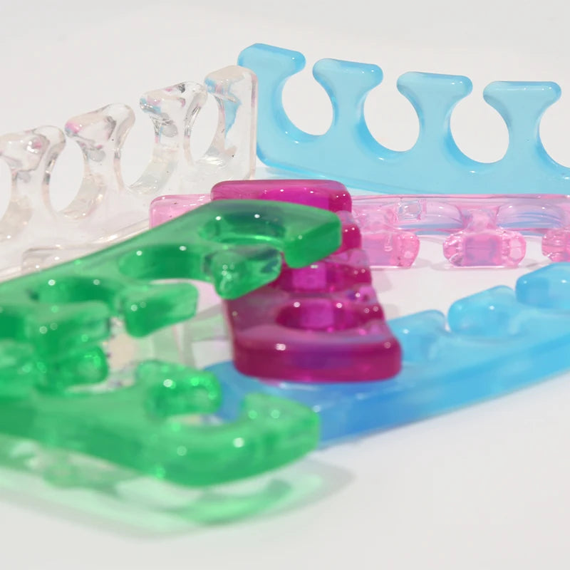 2 teile/satz weiche Silikon Finger Zehen Separator rosa/klare Füße Pflege Nagel Werkzeug Maniküre Pediküre Fuß stütze Unterstützung Assistent Politur
