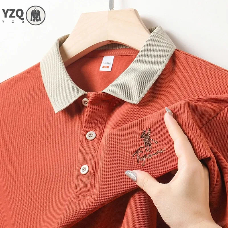 Herren bestickte Casual Fashion Kurzarm Polos hirt Sommer bequemes Top