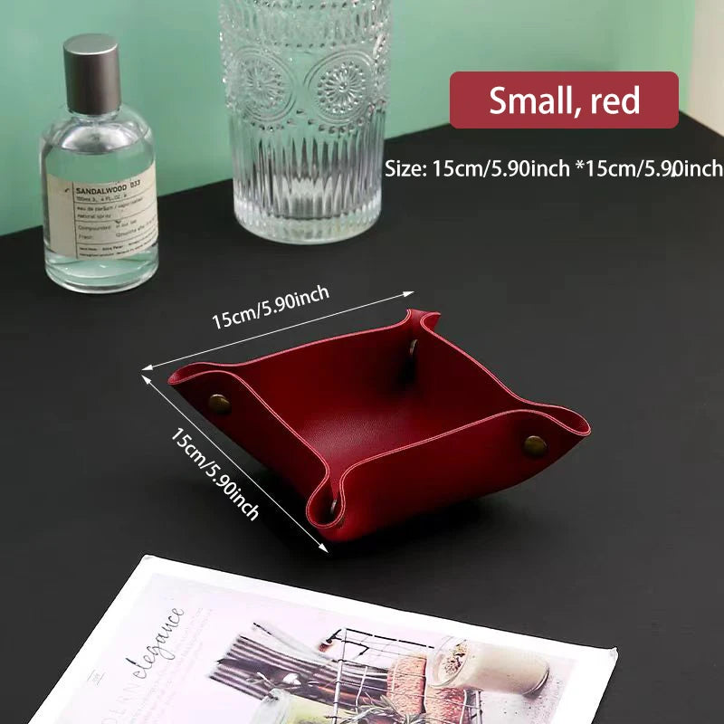 Wohnzimmer Eingang Schlüssel Aufbewahrungsbox Leder Desktop Kosmetik Aufbewahrungsbox Diverse europäische Tablett Aufbewahrungsbox