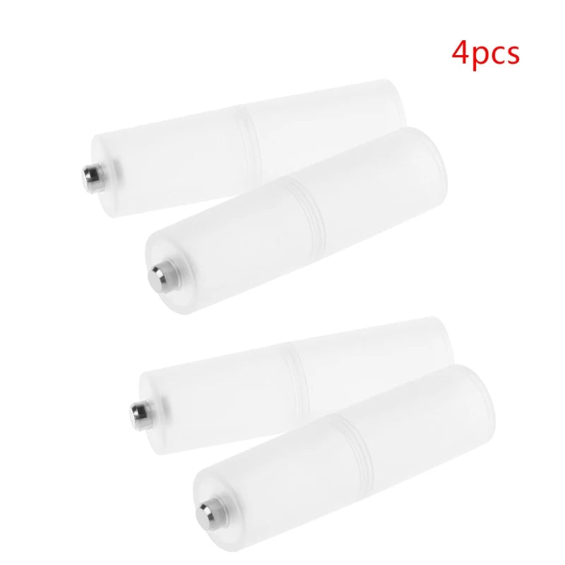 4X Batterieadapter-Konverter Größe AAA R03 auf AA LR6 + Kunststoffbox