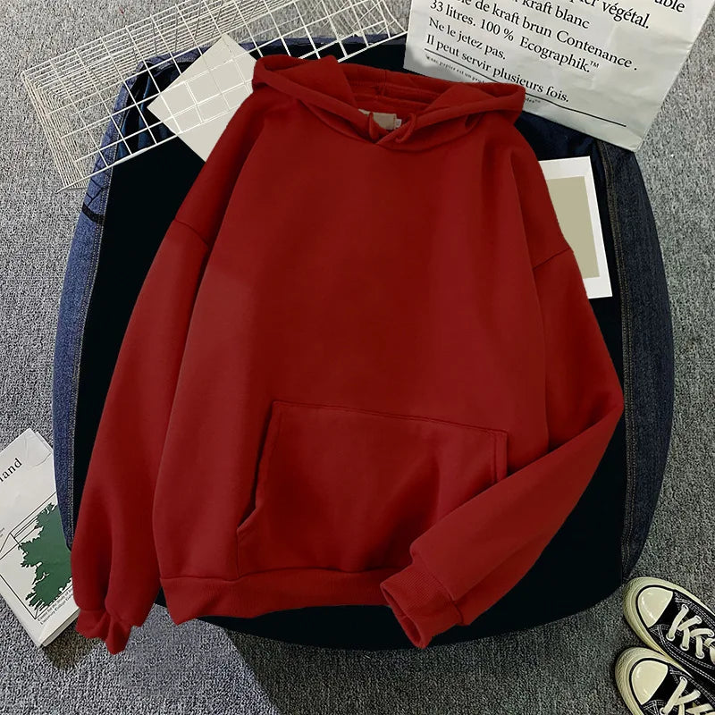 Frauen Casual Drucken Lose Hoodies Frühling Langarm Mit Kapuze Sweatshirt Harajuku Einfache Tops Faul Stil Pullover 2023 Streetwear