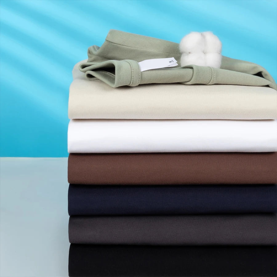 WAVLATII Neue 100 % Baumwolle 280 g/m2, dicke T-Shirts für Damen und Herren, weiß, lässig, übergroße T-Shirts, Unisex, einfarbig, schwarz, Basic-Tops WT2477
