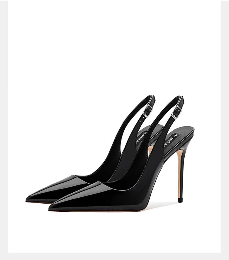 Sexy Ultra-High Heels Spitze Sandalen Elegante Sommer Patent Leder Hosenträger High Heels Trendy Kleid Bankett Damen Schuhe