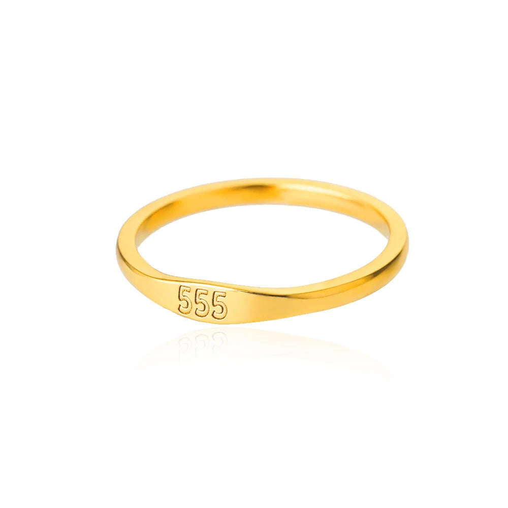 Glück 11:11 Engel Zahl Ringe für Frauen Edelstahl Finger Ring Vintage Hochzeit Ästhetischen Schmuck Geschenk anillos mujer