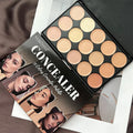 15-Farben-Gesichts-Concealer-Tarncreme, wasserdicht, zum Abdecken von Gesichtsunreinheiten, Augenringen, Sommersprossen, Narben, mit Aufhellung