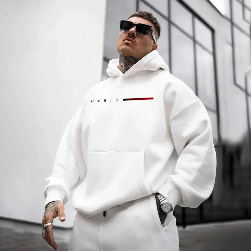 Paris Fashion Hoodies für Herren, ganzjährig, täglich, lässig, Sport, Kapuzenpullover, 2025, männlich, Zuhause, Outdoor, Komfort, modischer Pullover