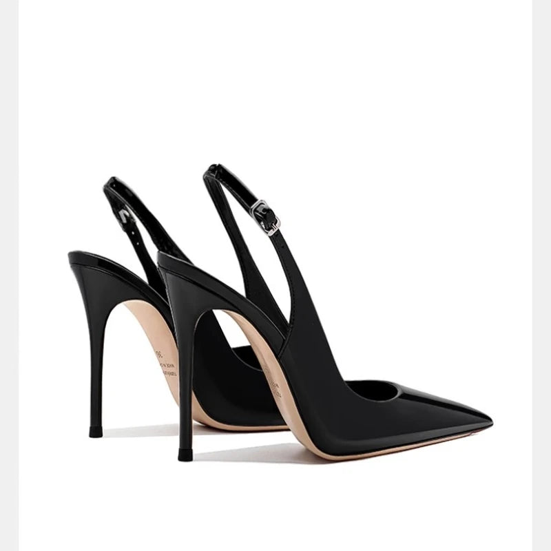 Sexy Ultra-High Heels Spitze Sandalen Elegante Sommer Patent Leder Hosenträger High Heels Trendy Kleid Bankett Damen Schuhe