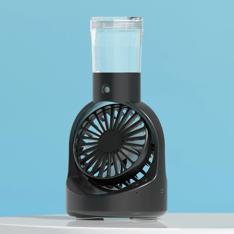 Lenovo Mist Spray Mini-Ventilator, tragbarer Handventilator, extrem lange Akkulaufzeit, feuchtigkeitsspendender, kühlender, temperaturreduzierender Desktop-Ventilator