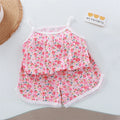 2026 Neues Kinder-Set aus Oberteil und Shorts, Sommer-Dünnes Baby-Baumwoll-Unterhemd, Ärmelloses Loungewear-Set für Mädchen