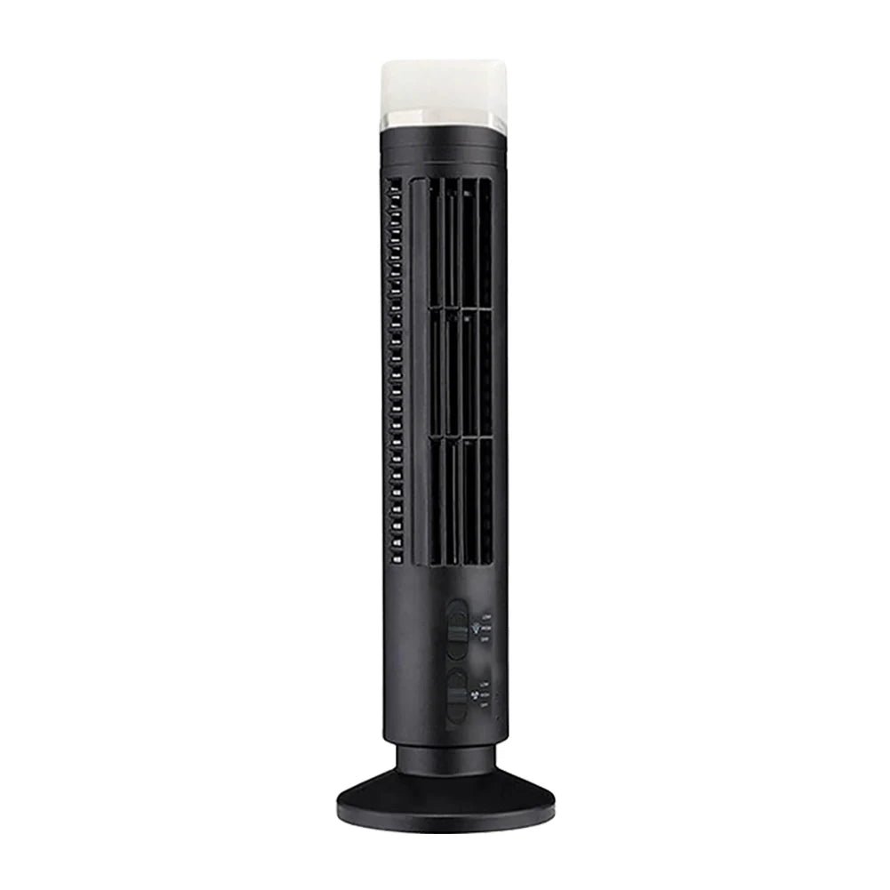 LED-Turmventilator Mini Vertikaler Klimaanlagen-Ventilator 2-Gang-Geschwindigkeit Blattloser Luftkühler Tragbarer Elektrischer Bodenventilator für Zuhause und Büro