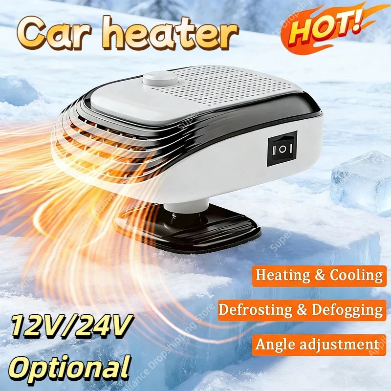 360 °   Rotierender Winter-Schnellheizer für Autos 12V/24V Autoheizlüfter Große Blasfläche Einstellbare Windgeschwindigkeit Windschutzscheiben-Entnebelung 2026