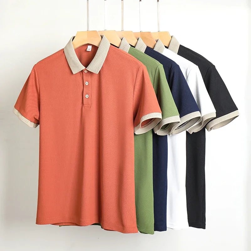Herren Einfarbig Casual Fashion Kurzarm POLO Shirt Sommer Bequemes Top