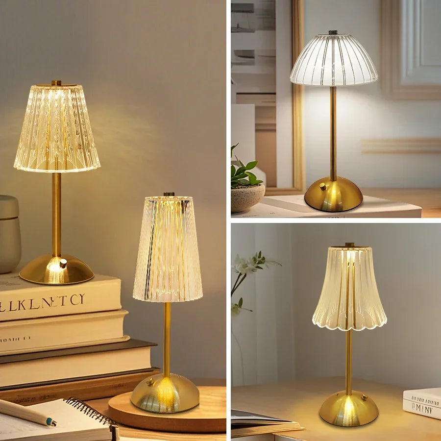Dimmbare Desktop-Dekor Nachtlicht Tischlampe LED Touch Sensor wiederaufladbare kabellose Leselampe für Hotel Bar Schlafzimmer Licht