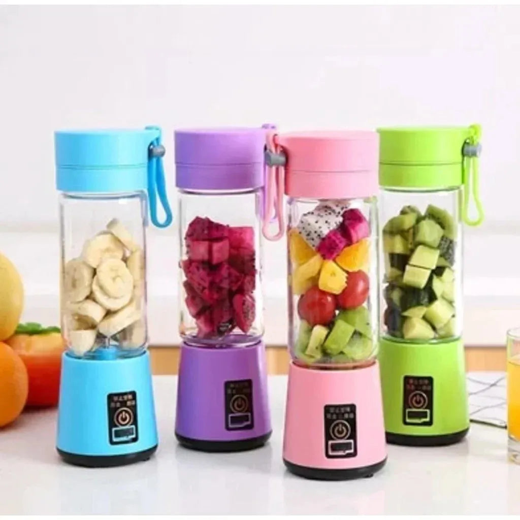 Tragbarer Mini-380-ml-Mixer für Shakes und Smoothies, wiederaufladbarer USB-Reise-Obst-Entsafter-Becher, Hand-Obstmixer, Entsafter-Becher
