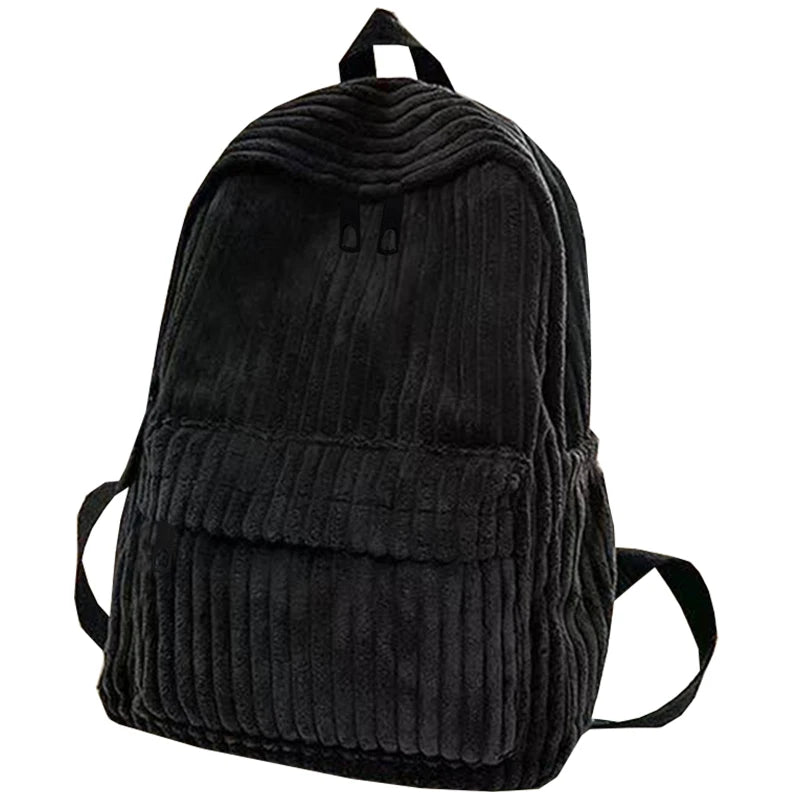 Schicker Vintage-Cord-Rucksack, Langlebiger Leichter Rucksack mit Komfortablen Gepolsterten Trägern für Campus, Pendeln und Wochenendausflüge
