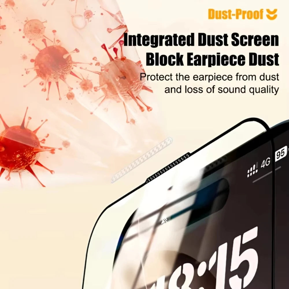 1-5 Stück Staubfreie Installation Sichtschutz-Displayschutzfolie für iPhone 18 17 16 14 11 12 13 15 Pro Max 6 7 8 Plus Mini X XR Anti-Spy Glas