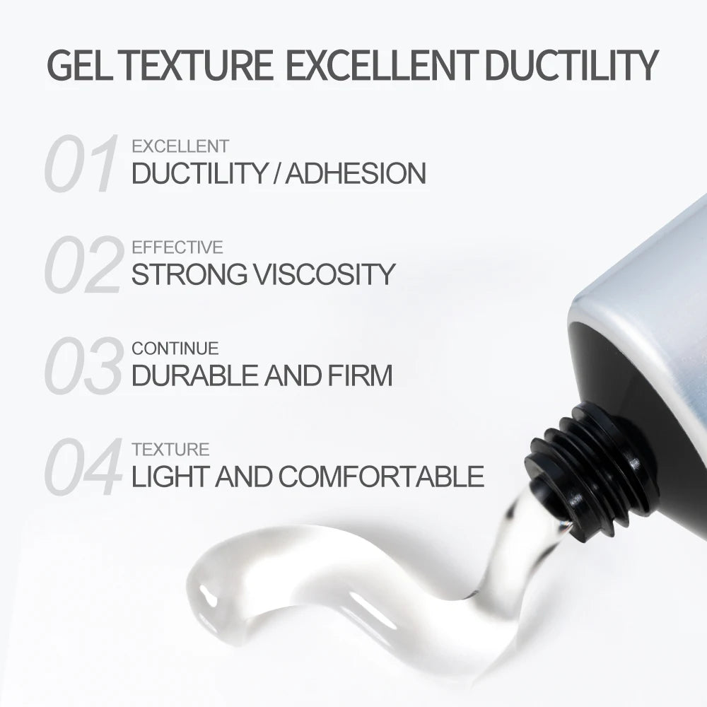 30 g ultrastarker Nagelspitzenkleber, schnell trocknender Gelkleber für transparente Spitzen und künstliche Nägel, UV-/LED-Härtung für Nageldesign