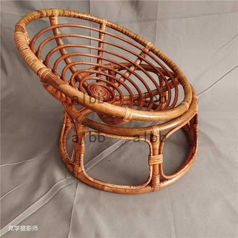 Natürliches Rattan-Katzenbett, handgewebter Katzen-Fotografie-Requisit, atmungsaktiver Weiden-Katzenkorb, erhöhtes rundes Katzennest für Hauskatzen
