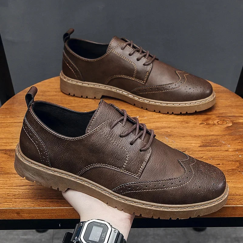 Blockevents Herrenmode 2021 Neue Koreanische Business-Casual-Schuhe Atmungsaktive Vielseitige Trendige Vestibül-PVC-Sohle Herren-Anzugschuhe