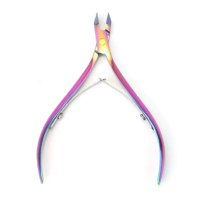 1 Stück bunte Scherenzange, Clipper-Zange, bunter Nagelhaut-Entferner für abgestorbene Haut, transparentes Nail-Art-Werkzeug für Schönheitssalon