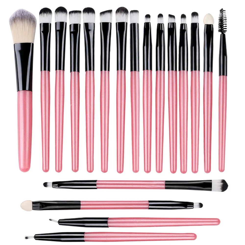 20-teiliges Weiches Make-up Pinsel Set Augendetail-Pinsel Lidschatten Unterlid Wischpinsel Eyeliner Pinsel Perfekte Werkzeuge für Augen-Make-up