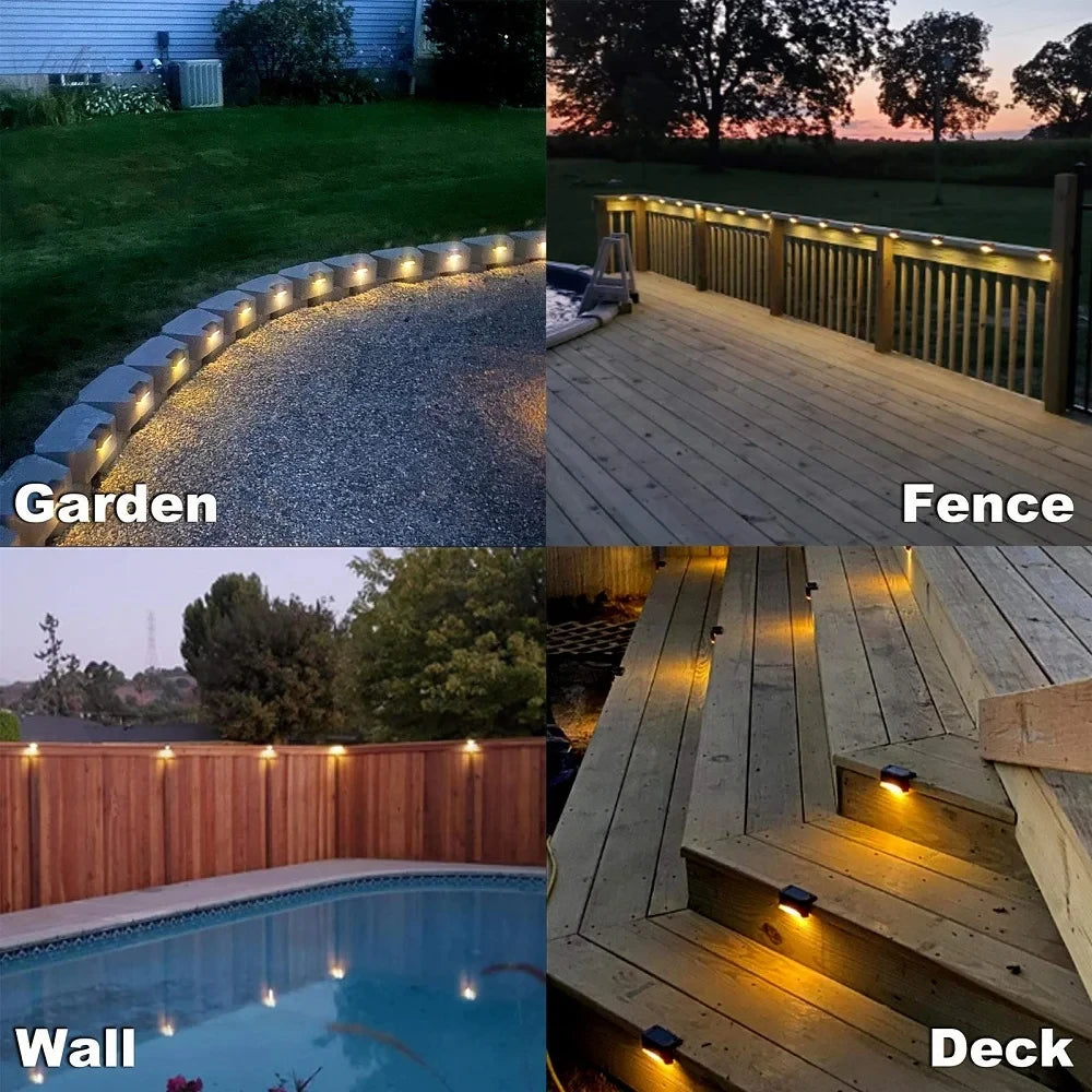 LED Solar Treppen Licht Im Freien Wasserdichte Wand Lichter LED Solar Lichter Haushalt Balkon Garten Dekoration Landschaftsbau Licht