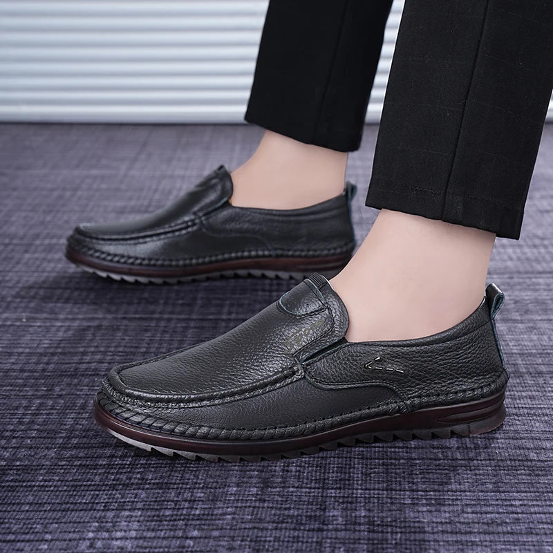 Herren Slip-On Loafer Bequeme Atmungsaktive Business-Freizeitschuhe Weiche Sohle Einfach Anzuziehende Arbeitsschuhe Leicht zu Tragen-726