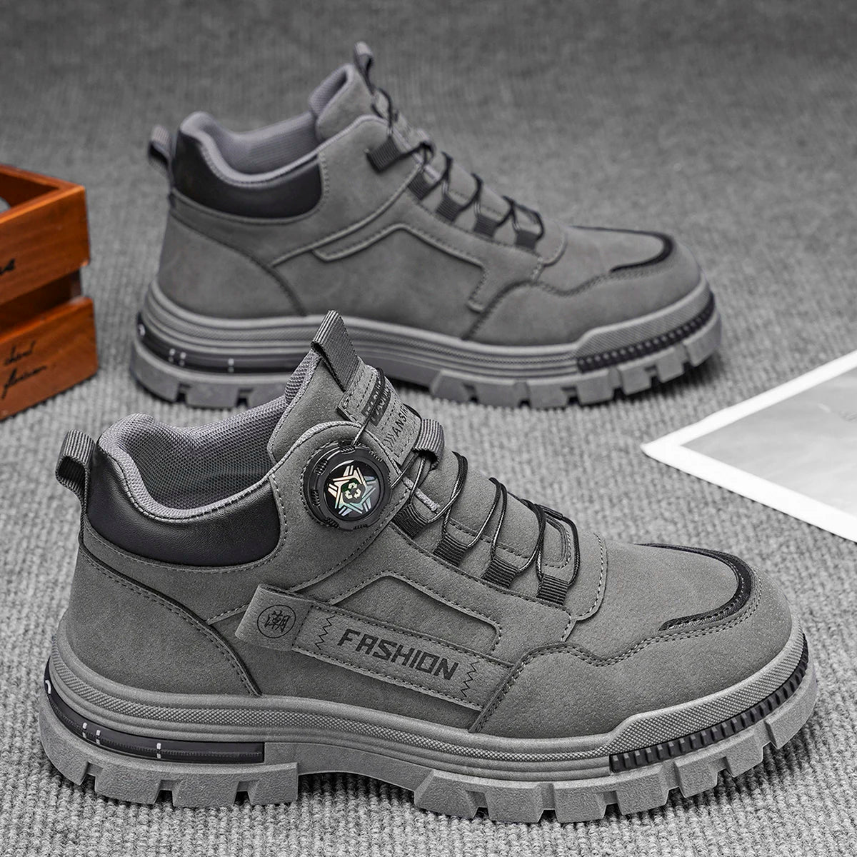Low-Top-Herren-Plateau-Sport-Outdoor-traditionelle Schuhe – Schnürschuhe, stilvolle, trendige Street-Wander-Skateschuhe