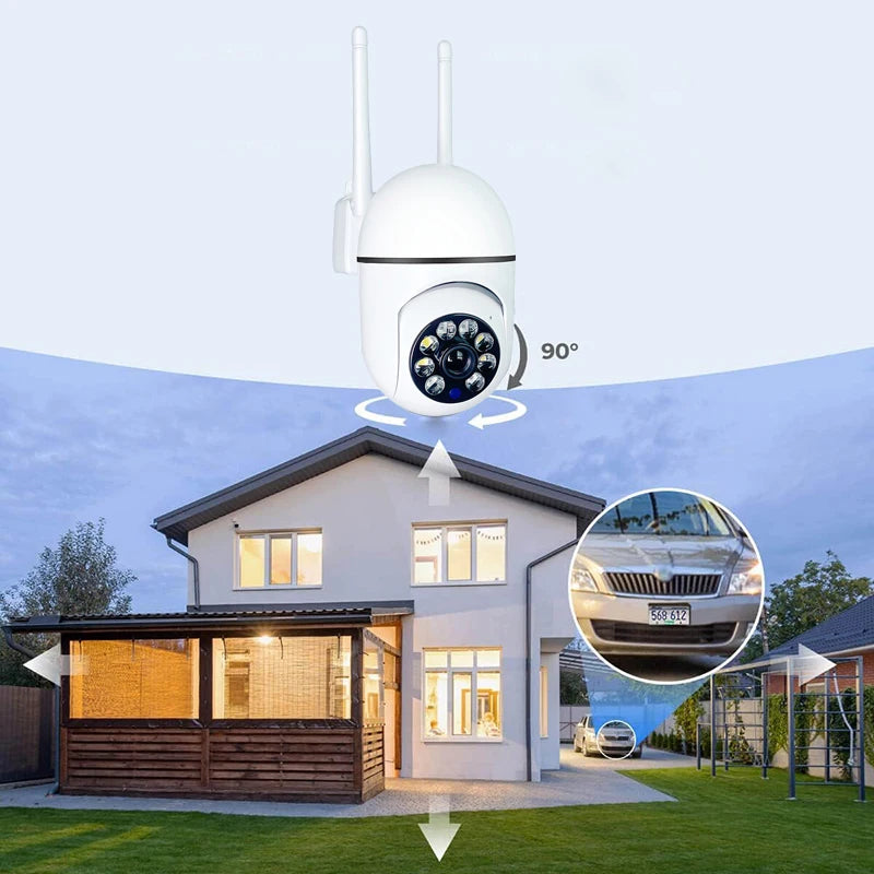 1080P Nachtsicht-IP-Kamera, WiFi, Bewegungsverfolgung im Freien, 2-Wege-Audio, Heimsicherheitsüberwachungskamera, unterstützt TF-Karte