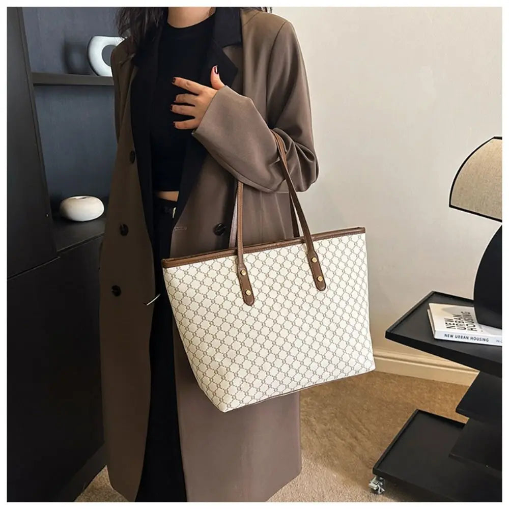 Mode Frauen Handtaschen klassisches Design Umhängetasche große Kapazität Einkaufstasche Damen lässig Pendelt asche