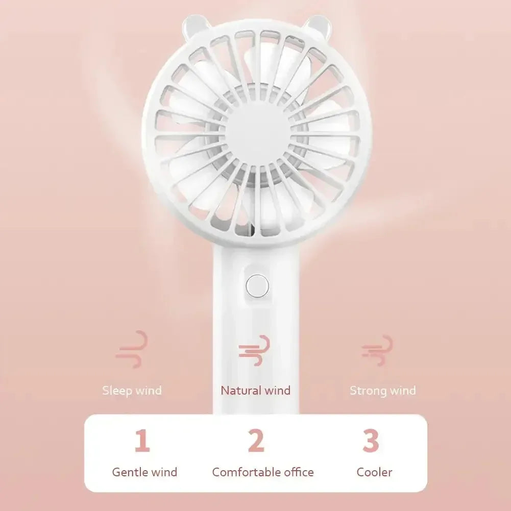 MINI Tragbarer USB-Ventilator, wiederaufladbarer Lüfter für Wimpernverlängerungen, leiser Handventilator, Mini-USB-Tischventilator