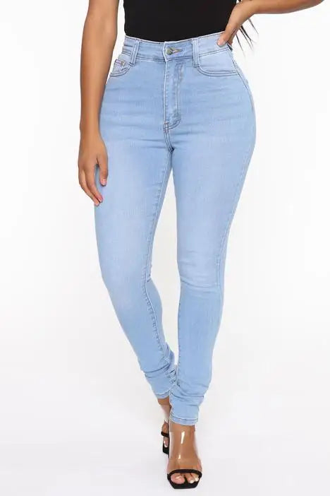 2026 NEUE Damen Skinny Jeans Hosen Vintage Denim Jeans Damen Mode Stretch-Hosen Streetwear Gerades Bein Hüftumschließende Jeans