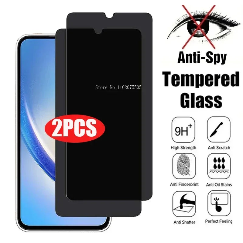 2 Stück Anti-Spion-Displays chutz folie für Samsung Galaxy A54 A34 A12 A13 Datenschutz gehärtetes Glas für iPhone A20 30 A50 A31 A51 A52 A71