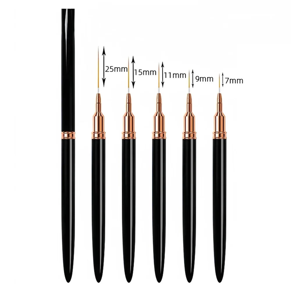 Nagelpinselstift 5 teile/satz Nail Art Liner Pinsel Set Längliche Streifen Zeichnung Professionell