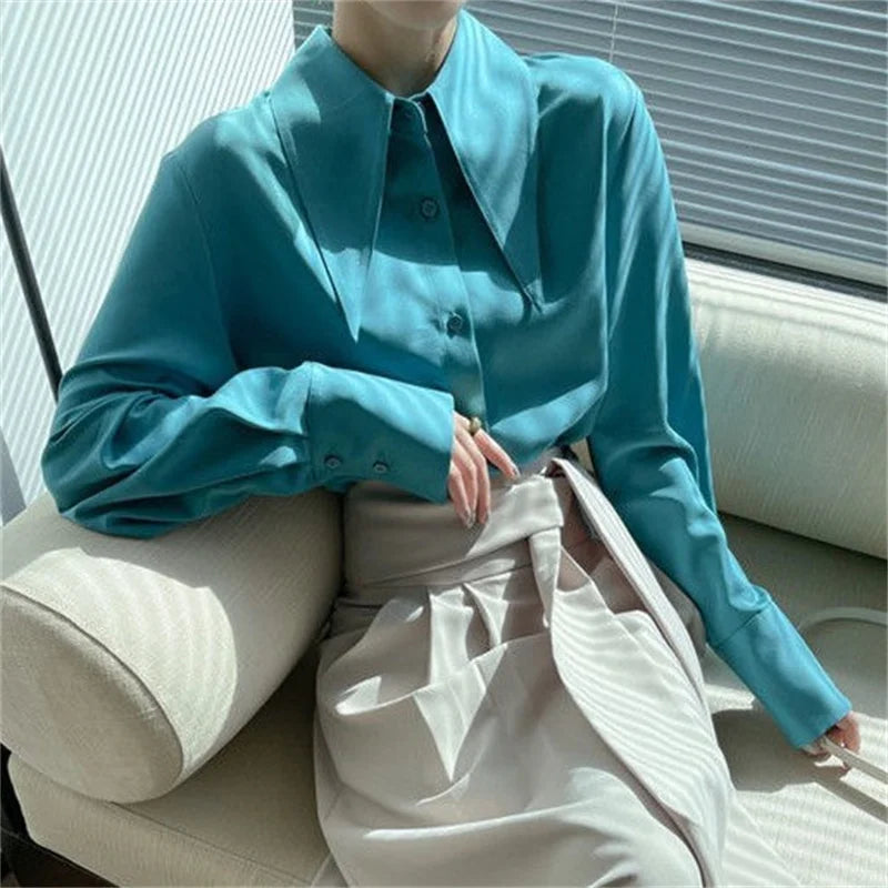 Frau Frühling Herbst Stil Blusen Shirts Dame Casual Langarm Peter Pan Kragen Blusas Tops DF4848