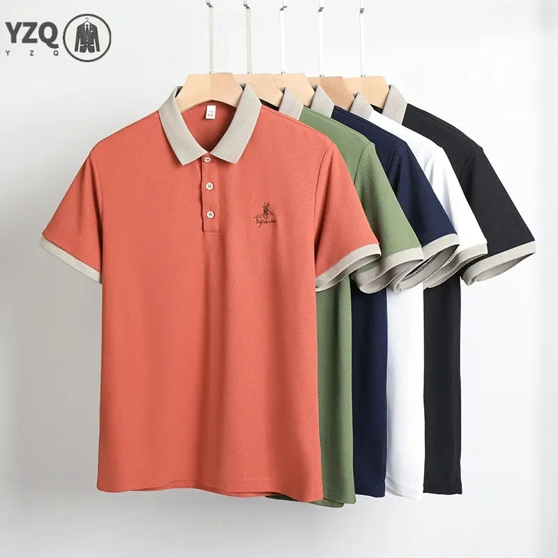Herren bestickte Casual Fashion Kurzarm Polos hirt Sommer bequemes Top