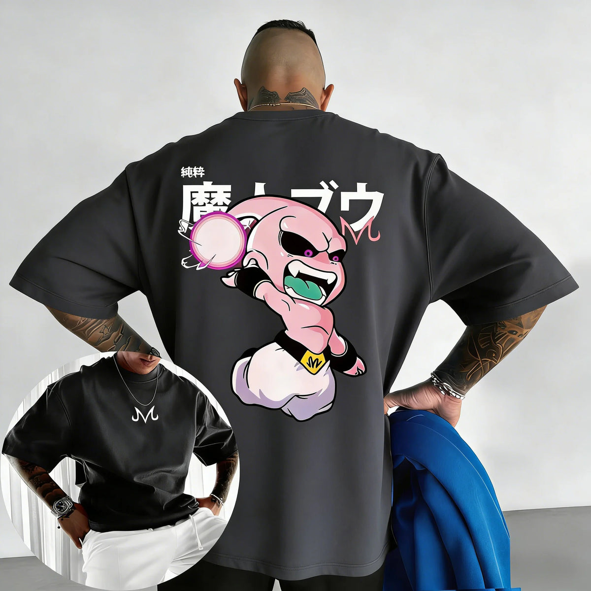 2026 Neues Dragon Ball Anime Baumwoll-T-Shirt Sommer Neu Majin Buu Bedrucktes Street Hip Hop Freizeit Kurzarm-Oberteil für Herren und Damen