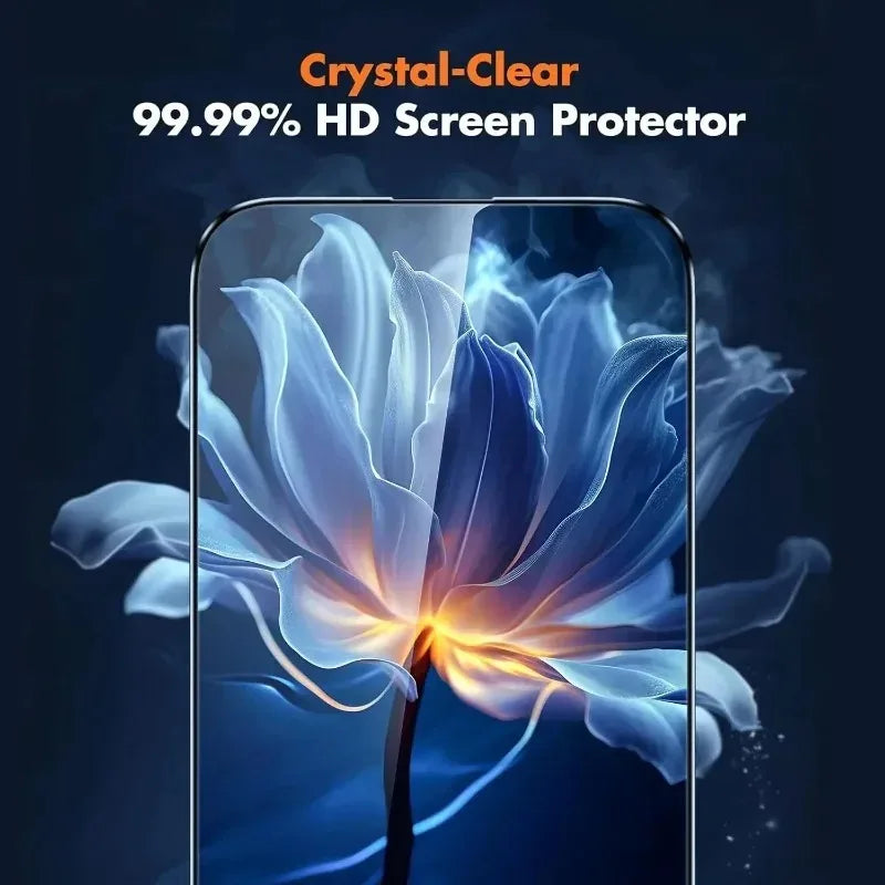 4 Stück Panzerglas für iPhone 17 16 15 Pro Max 14 Plus 12 13 Mini XS X XR 11 8 7 Schutzabdeckung Glas Displayschutzfolie