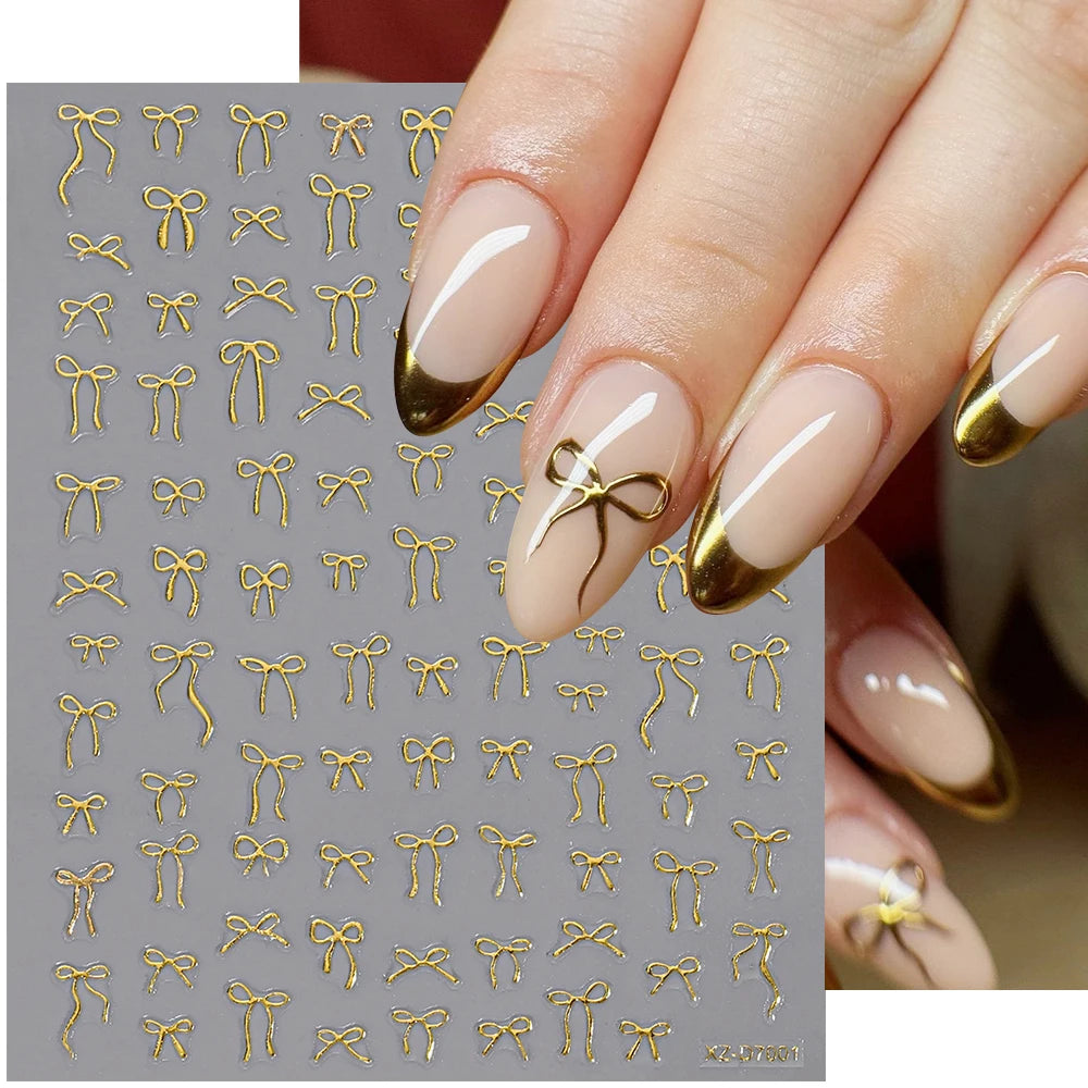 1 Stück Blauer Edelstein Stern Sonne Mond Nagelaufkleber 3D Böhmisches Sternenlicht Herz Schlange Selbstklebende Abziehbilder Französische Linien Streifen Maniküre Sliders