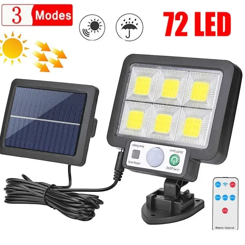 Im Freien wasserdichte Notfall Straße Garten Sicherheit Dekor Lampe LED Solar Split Wand Lampe Bewegungsmelder Sonnenlicht Licht 3-Modus